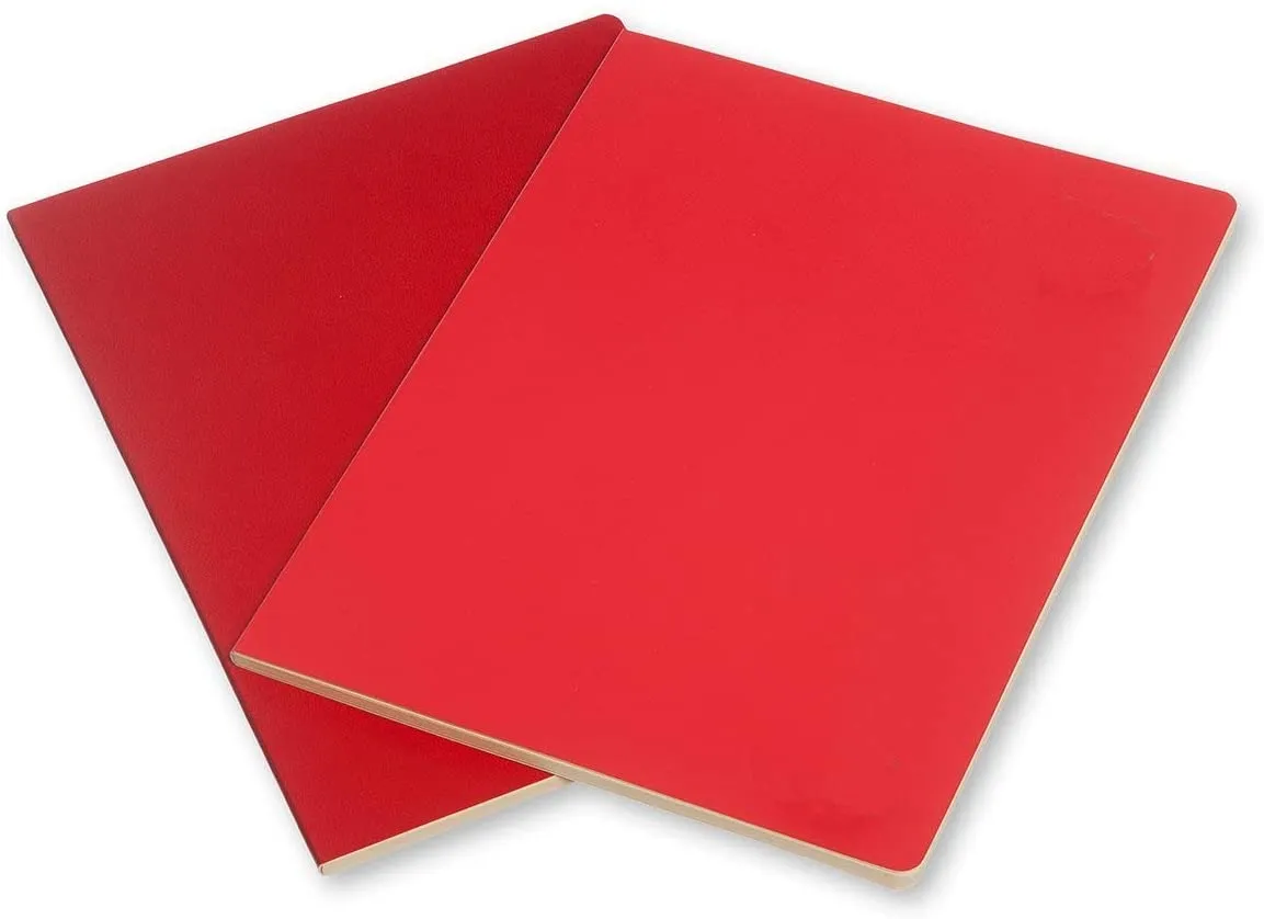 Moleskine Volant Plain Extra Large Notebook Set of 2 Scarlet Red