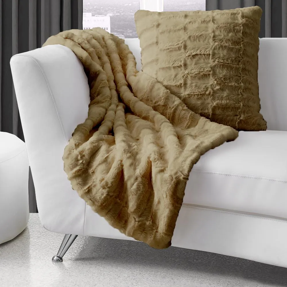 Monroe - Luxury Textured Faux Fur Throw 50x60"