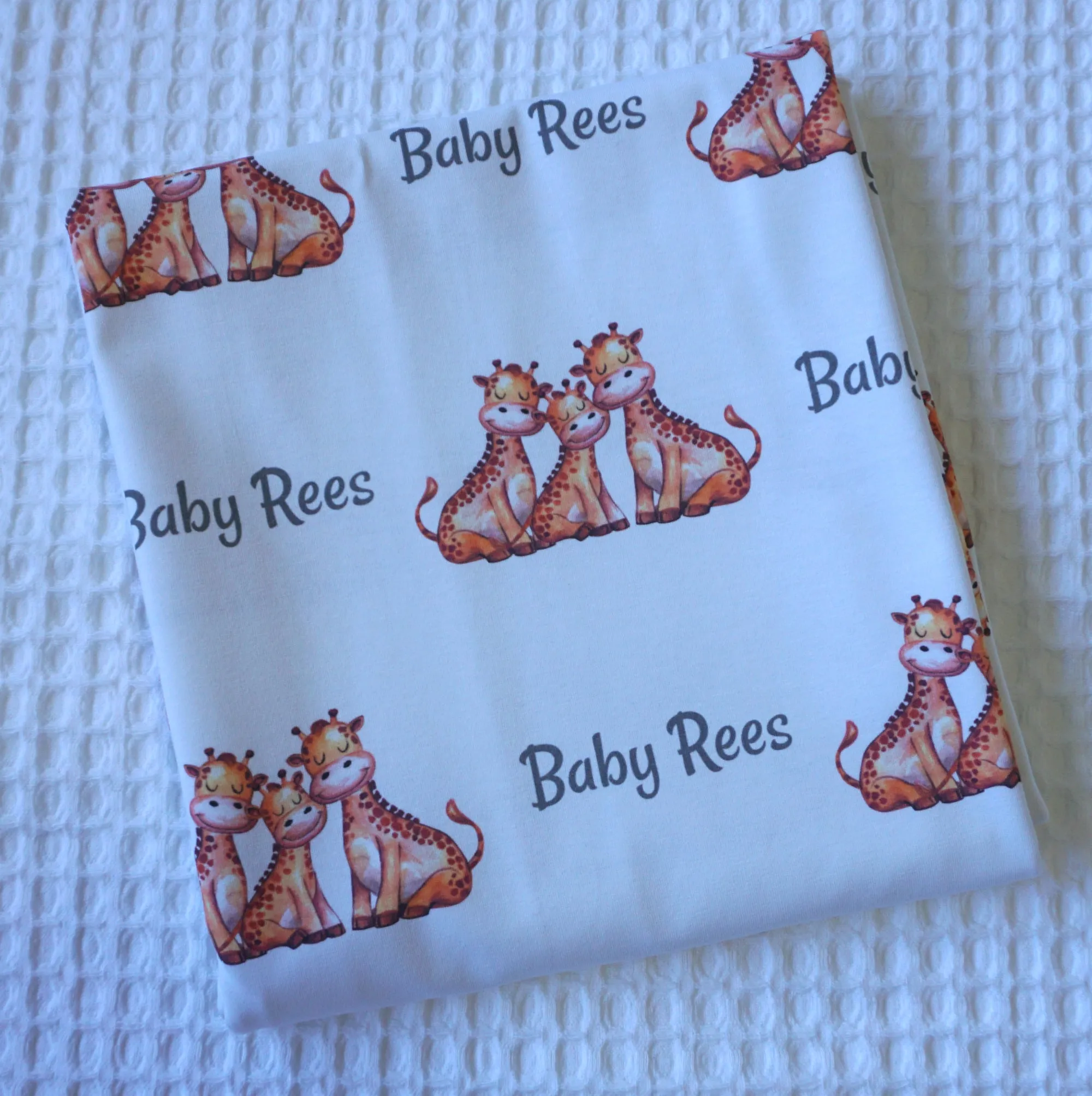 Mummy & Me Giraffe Swaddling Blanket