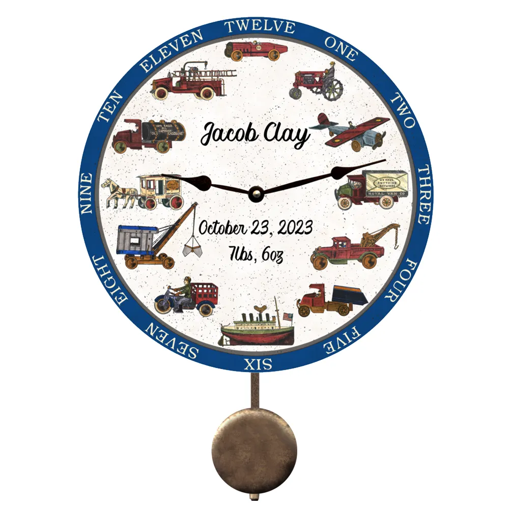 Old Fashioned Custom Toy Clock- Custom Vintage Clock for Kids