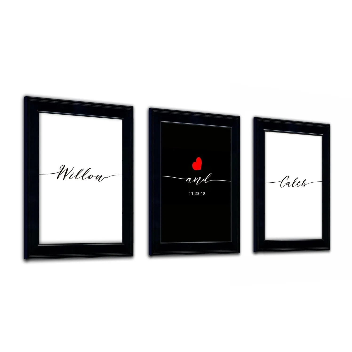 Personalized Romantic Triptych