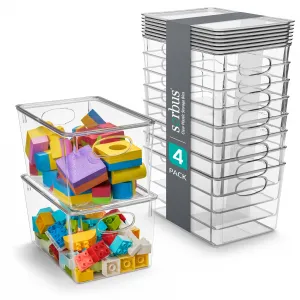 Plastic Bins with Lid Set (Large)