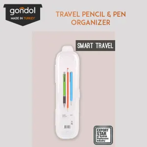 Plastic Case - Travel Pencil and Pen Organizer Holder