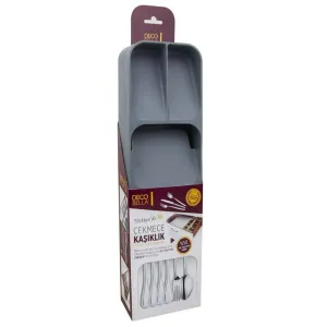 Plastic Cutlery Organizer Grey