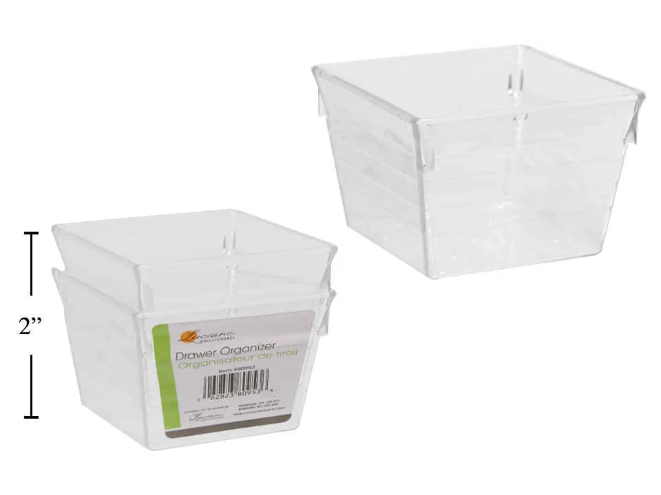 Plastic Drawer Organizer 3x3x2" 2pc