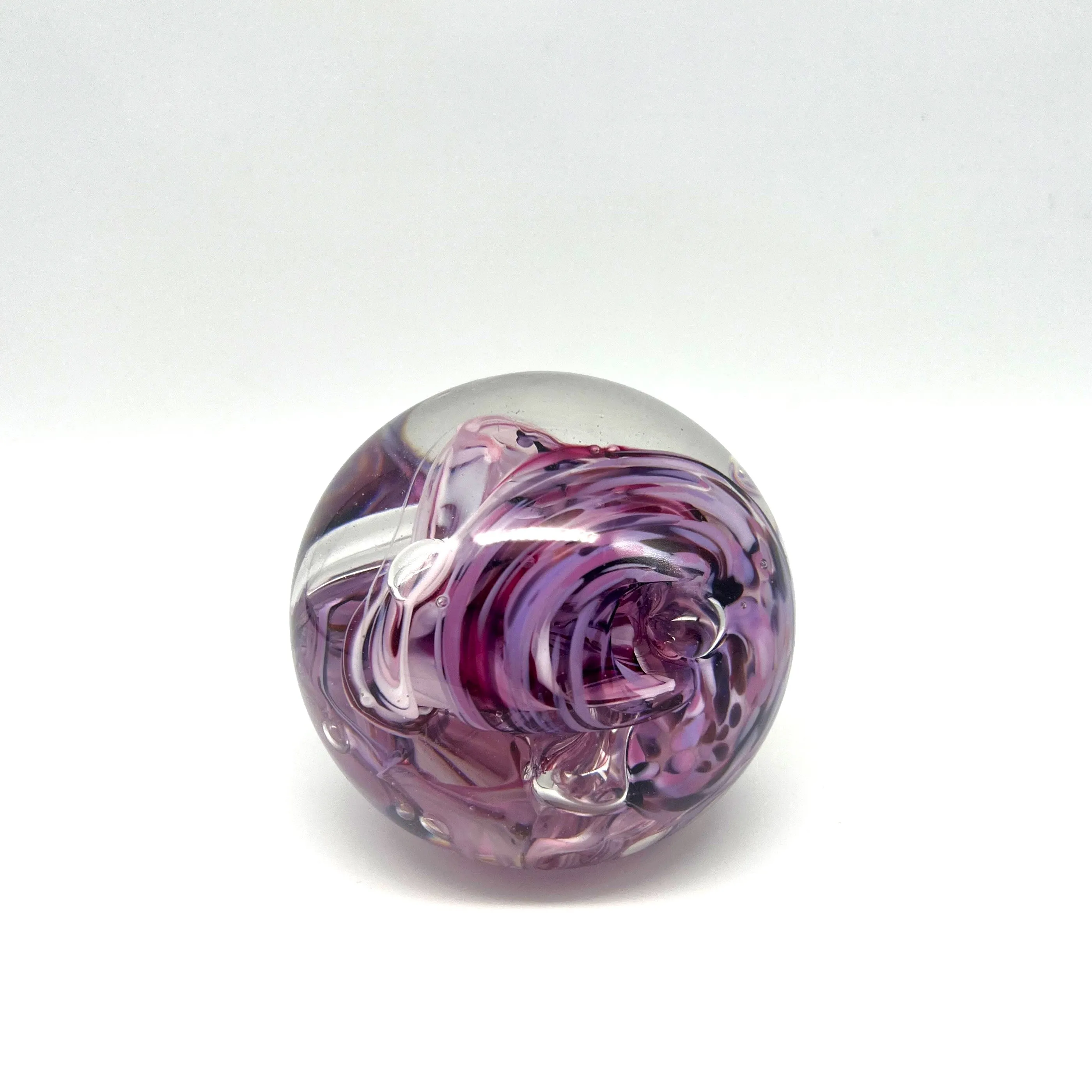 Purple Chaos Paperweight by Boise Art Glass