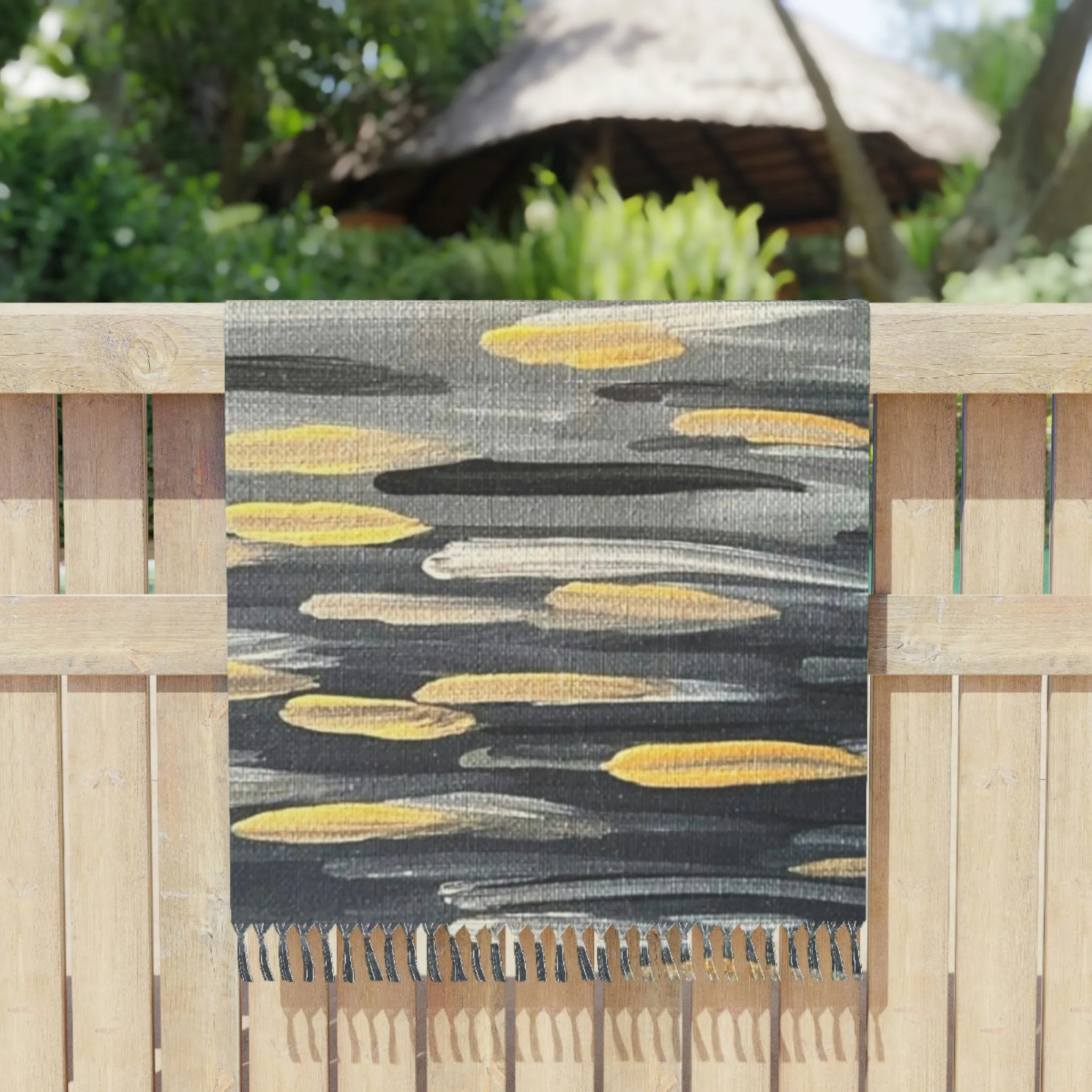 "Zebra Brushstrokes" Boho Beach Cloth