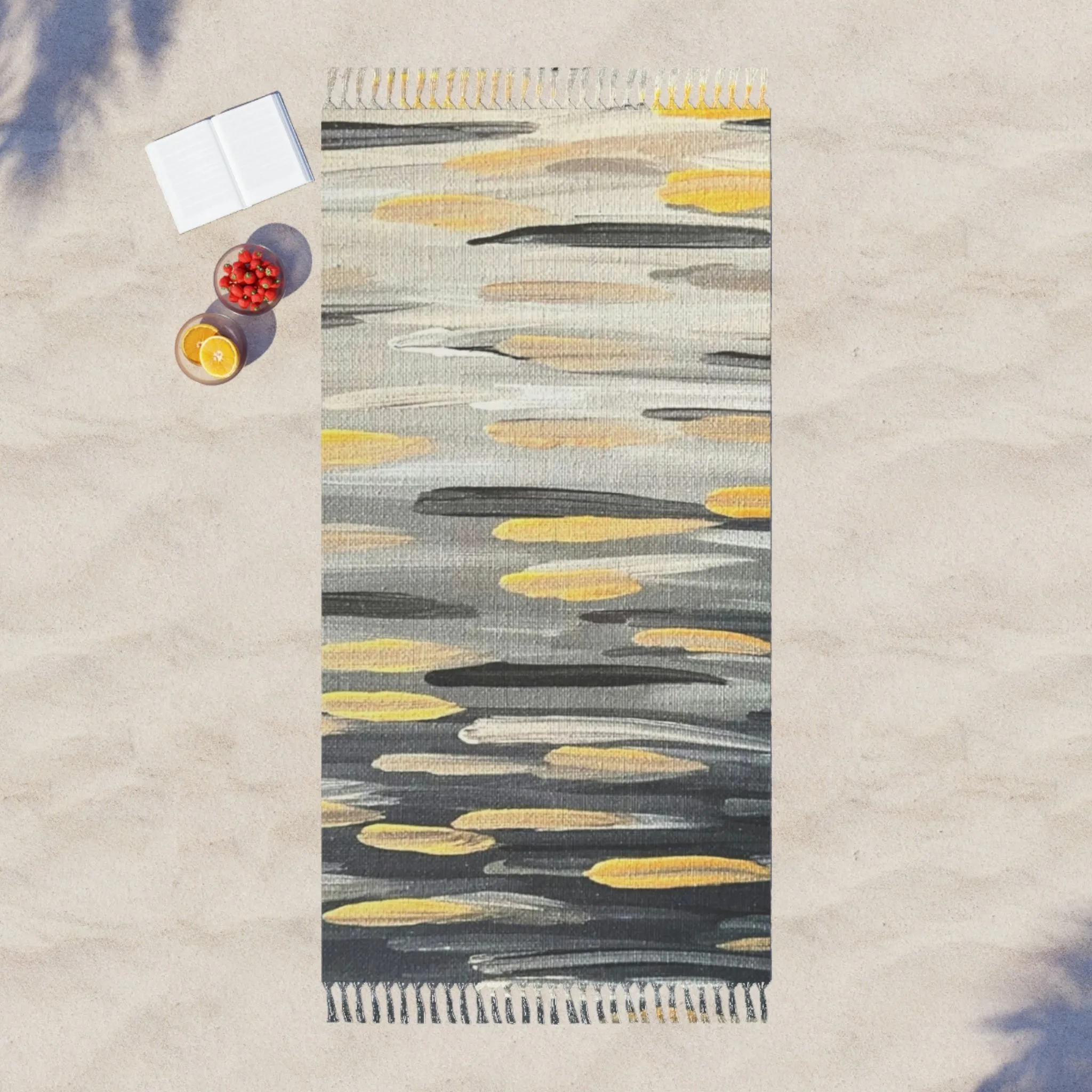 "Zebra Brushstrokes" Boho Beach Cloth