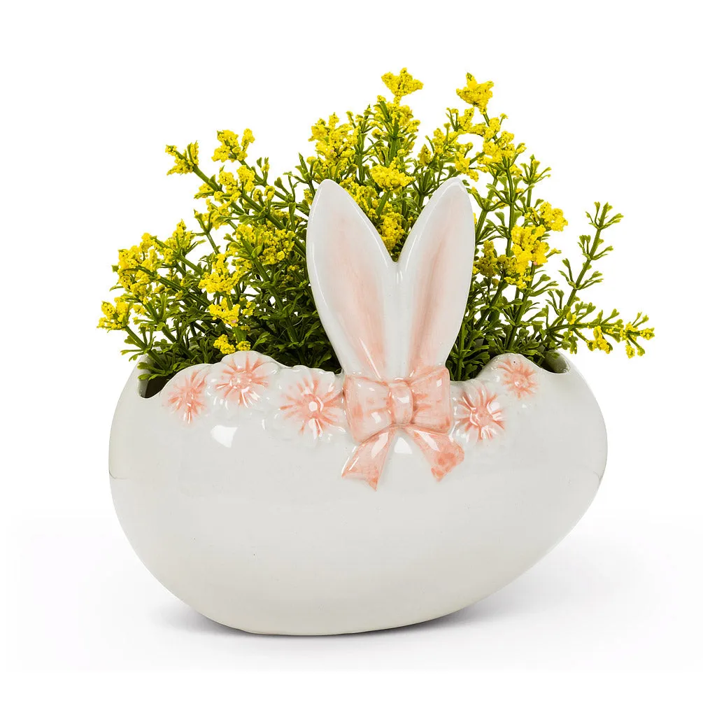 Rabbit Ears Ceramic Egg Planter