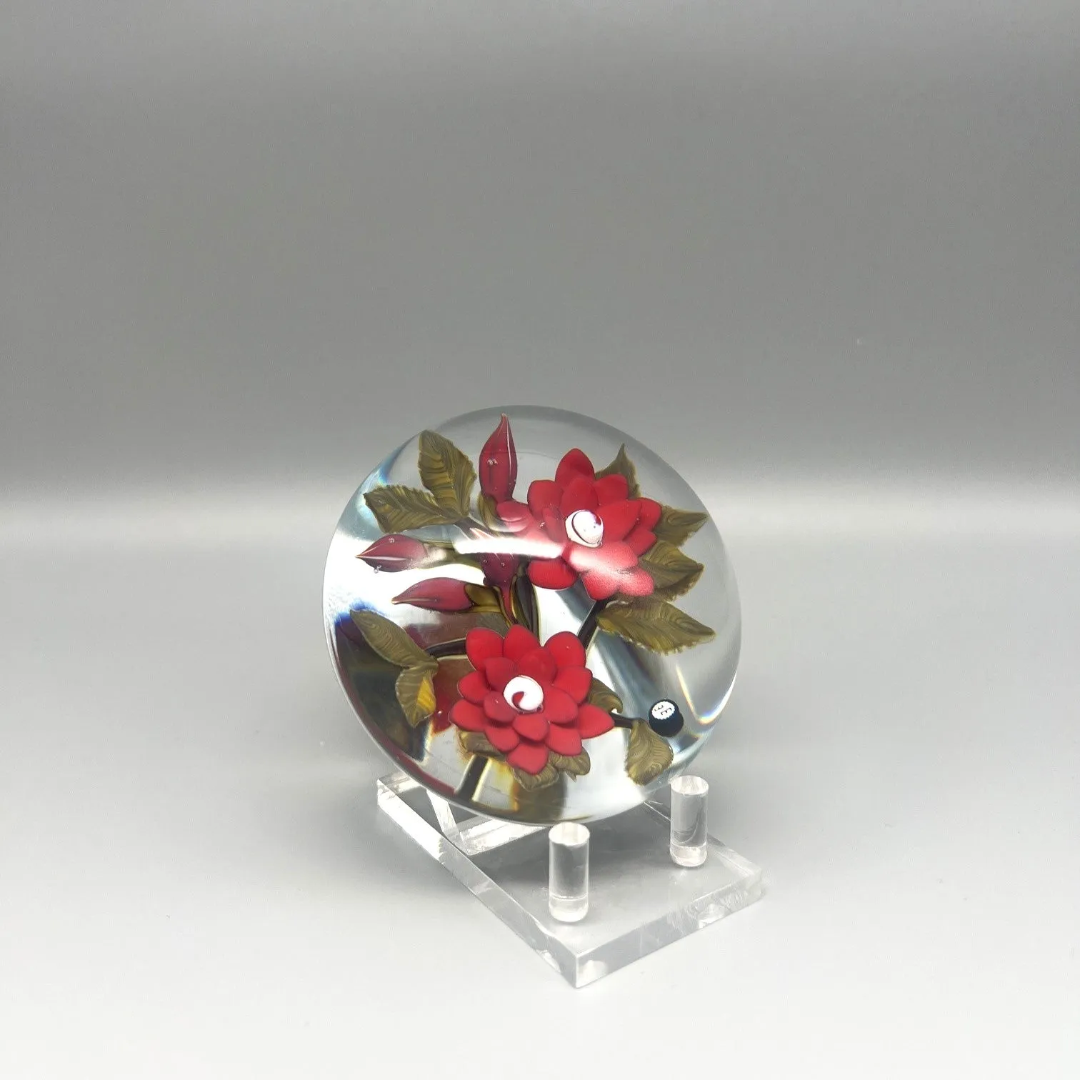 Red Roses Paperweight by William Manson