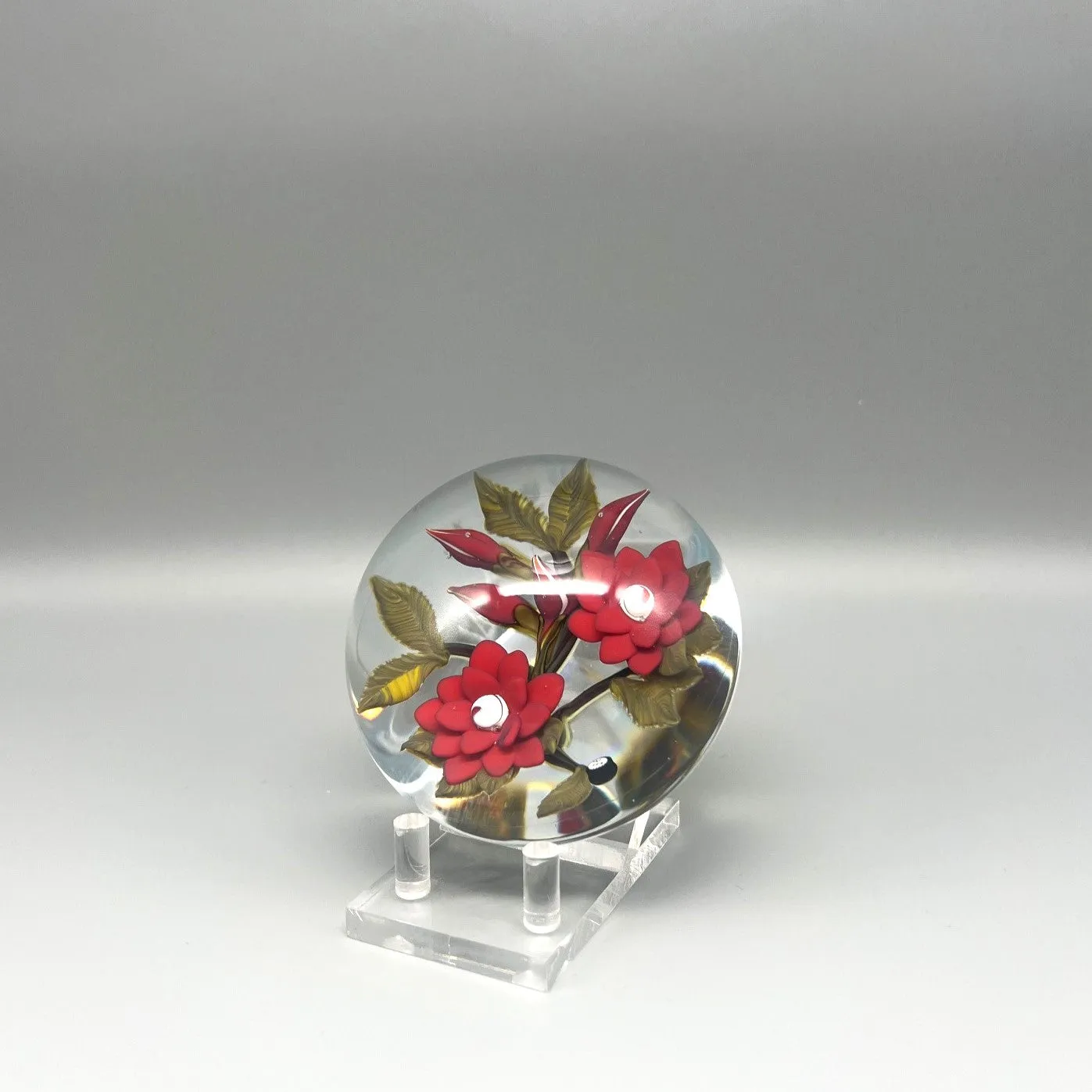 Red Roses Paperweight by William Manson