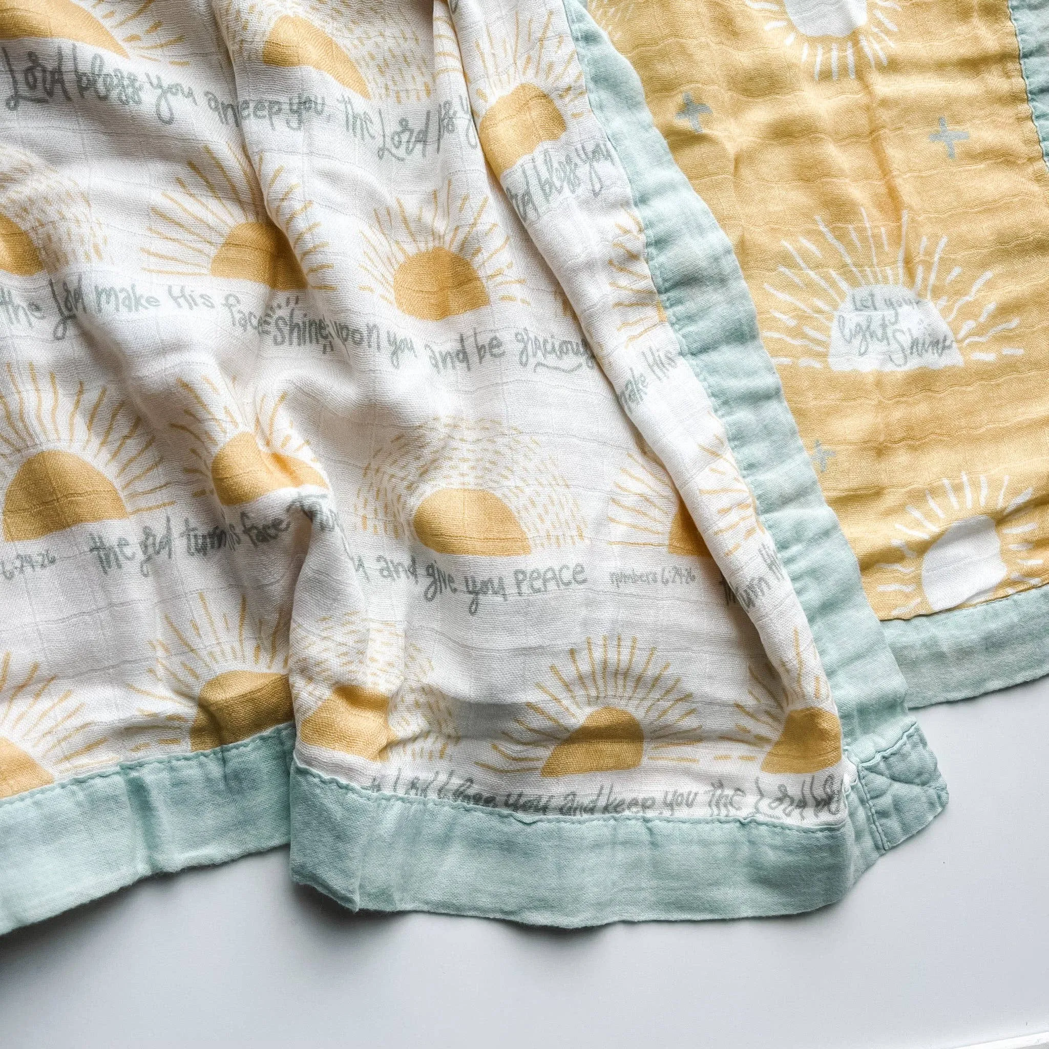 Reversible Muslin Blanket - Let Your Light Shine