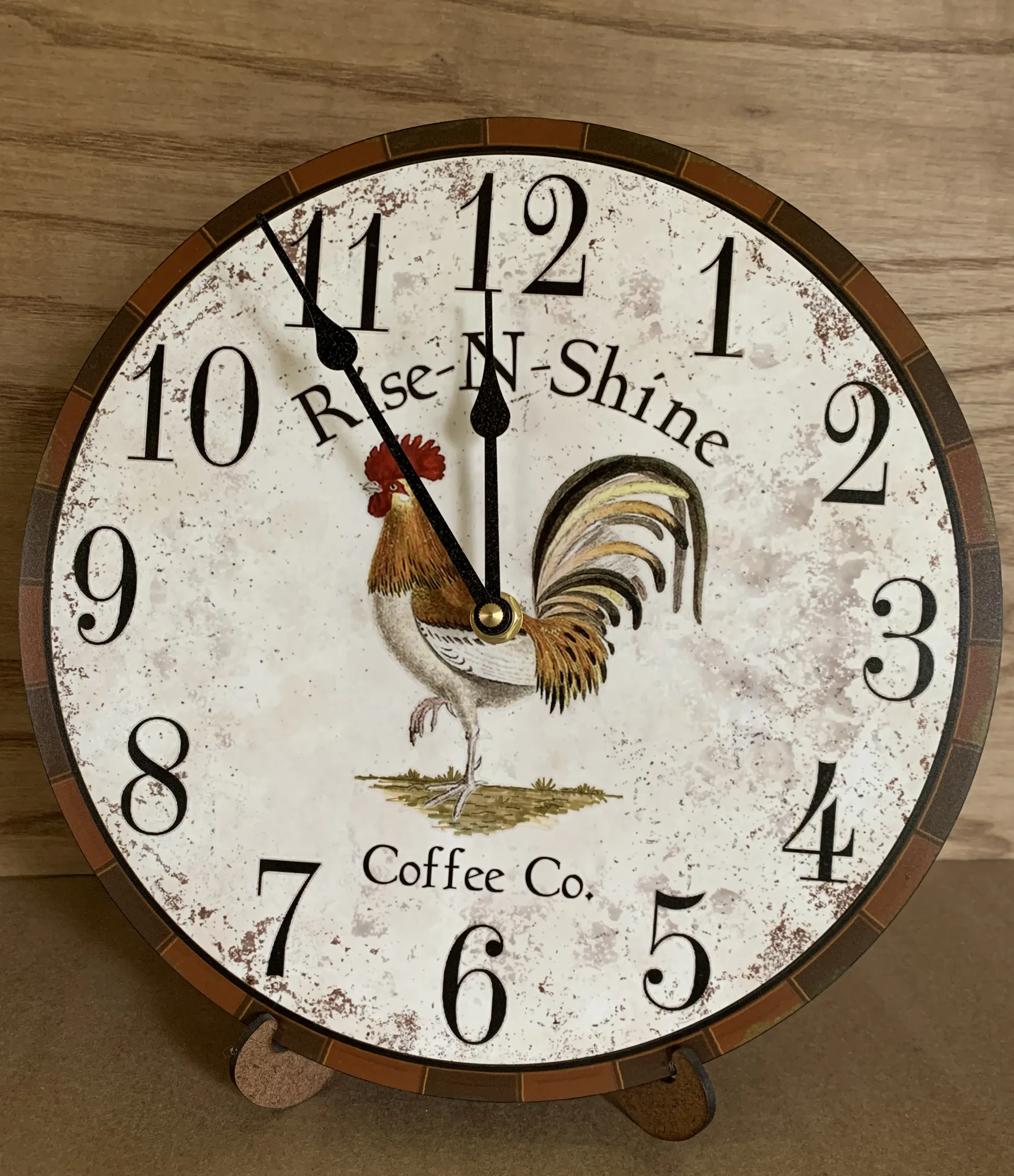 Rooster Clock- Rooster Kitchen Wall Clock- Country Kitchen Clock