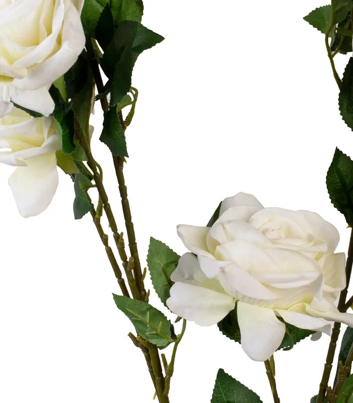 Rose Trio - White - Set of 2