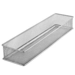 Silver Mesh Drawer Organizer -3x12x2 Inch