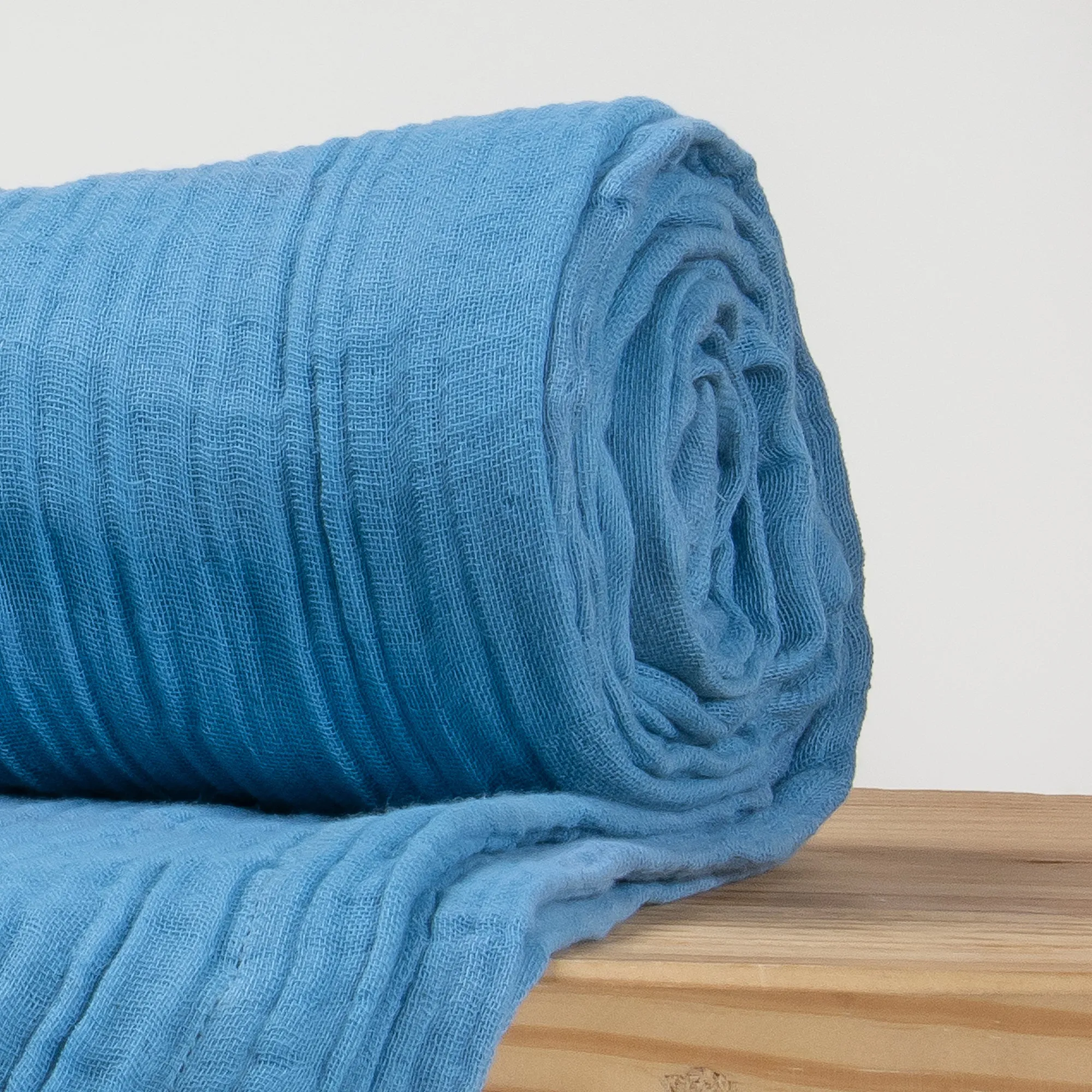 Softest Solid Blue Gauze Throw Blanket