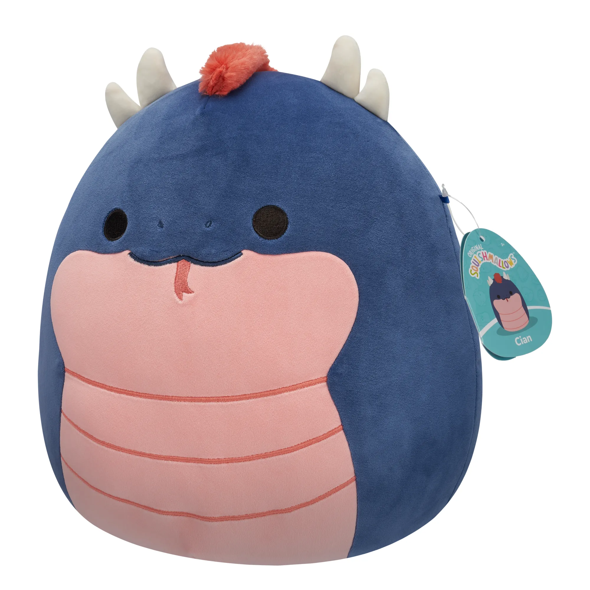 Squishmallows 12 Inch Plush S20 Cian  Navy Basilisk With Coral Belly