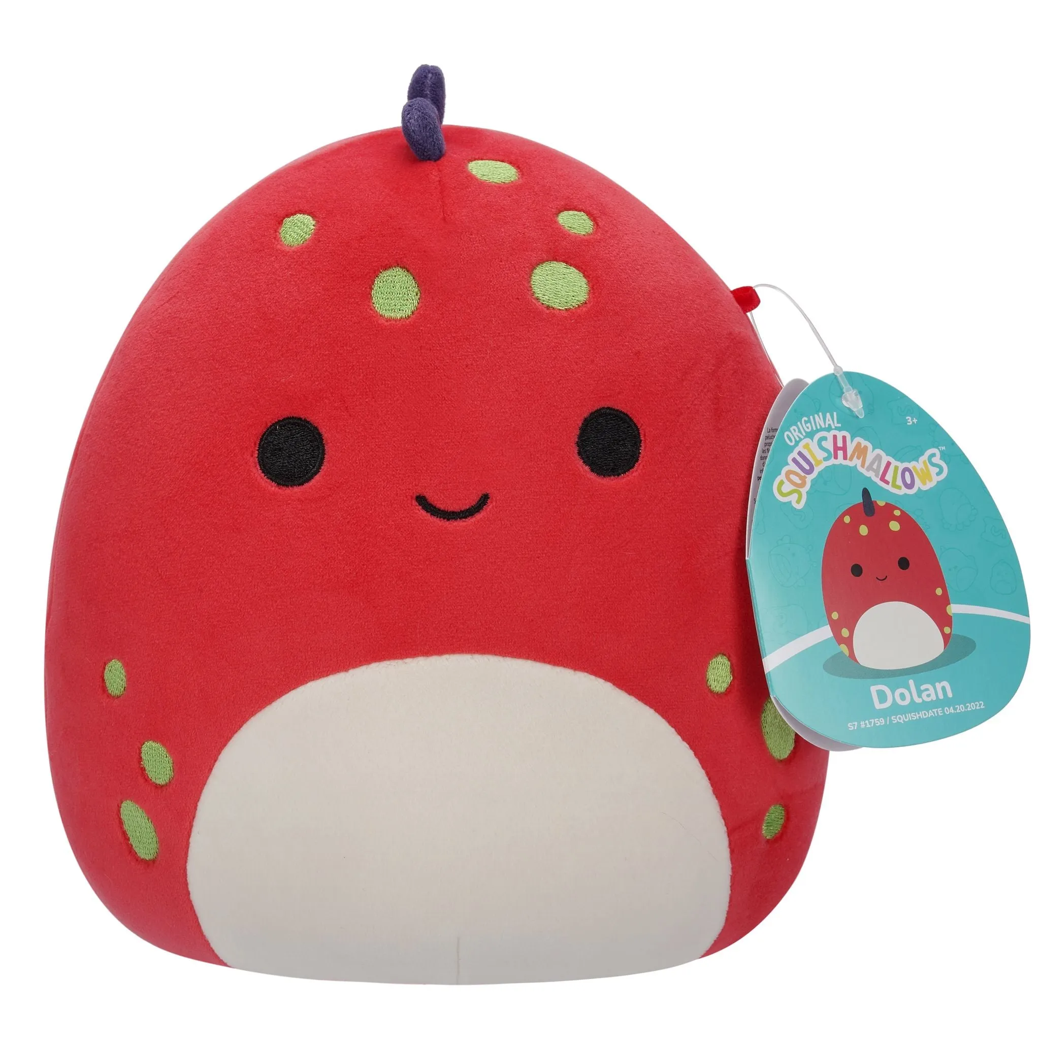 Squishmallows 7.5 Inch Plush  Dolan Red Dino