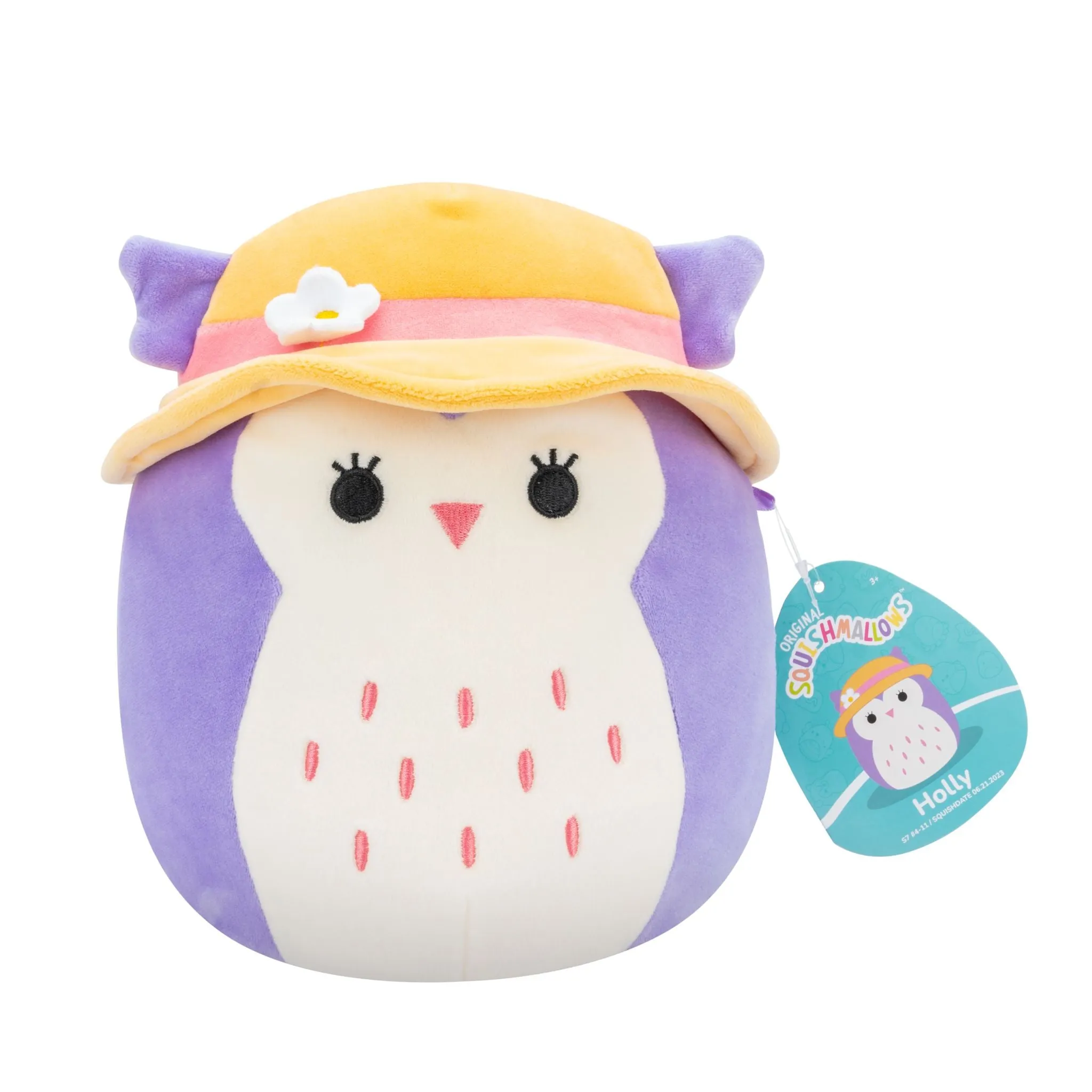 Squishmallows 7.5 Inch Plush  Holly Purple Owl