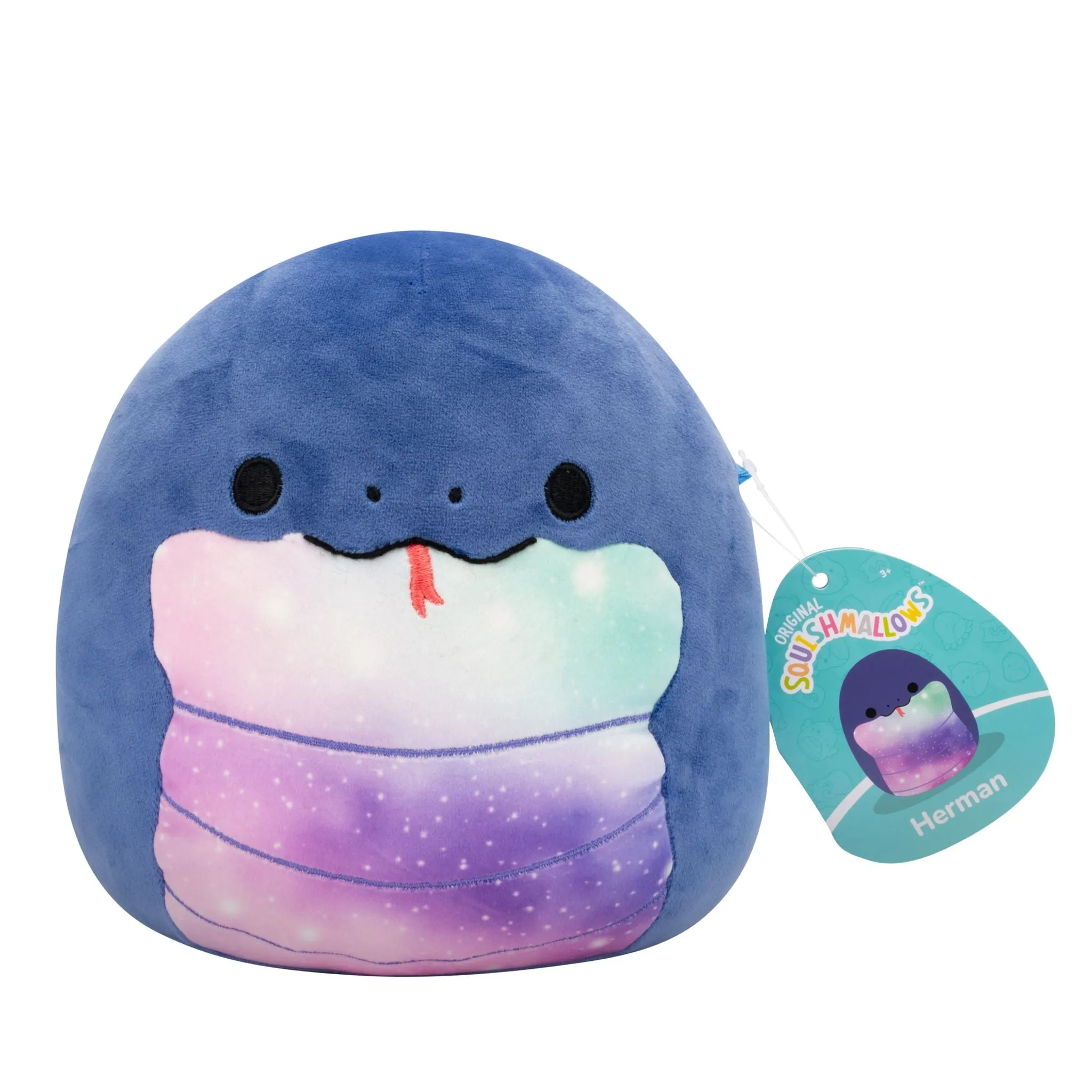 Squishmallows 7.5 Inch Plush S20 Herman  Navy Blue Snake With Space Belly