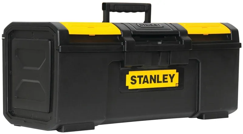 Stanley STST24410 Tool Box, 61 lb, Plastic, Black/Yellow, 3-Compartment :EA: QUANTITY: 1