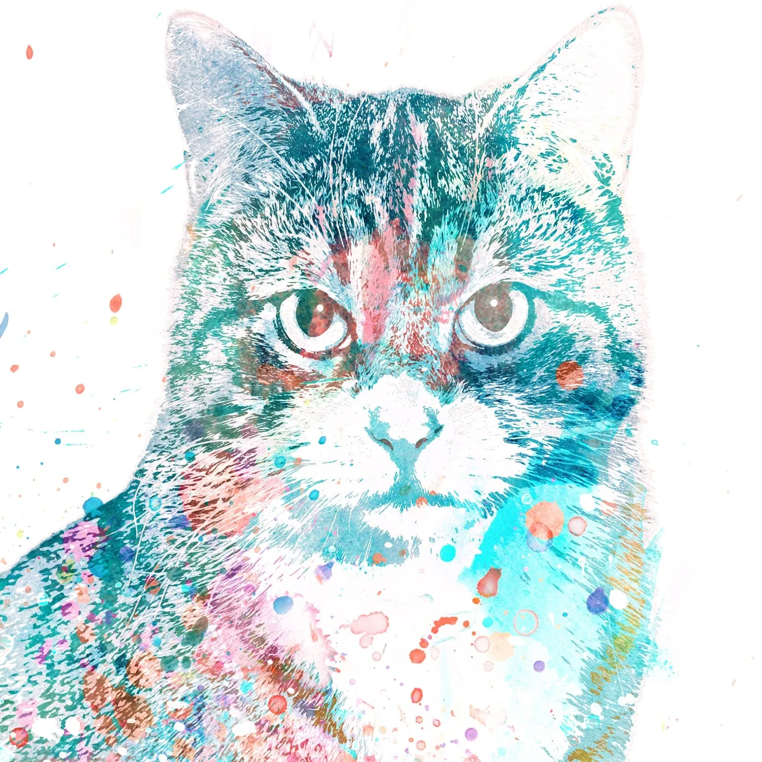 Tabby Cat Watercolor Print