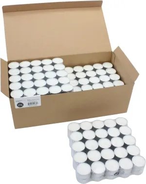 The Decor Affair 500 Pcs White Tealight Candles, Each Lasting 6-7 Hours - Bringing The Magic of Snowfall to Your Space.