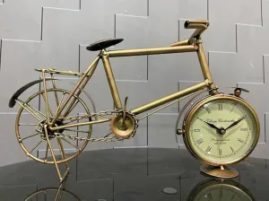 The Handicraft Store Rajasthani Antique Cycle Clock for Office Desk, Bedroom, Living Room, Bedroom. Size- 36 X 21 Cm