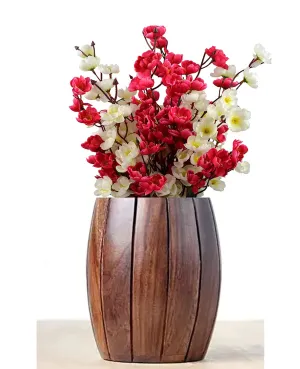 The Rapid Maturation Wooden Vase Flower Pot Flower Baskit for Corner Home Decor Vase Big Size for Floor Decorative Item