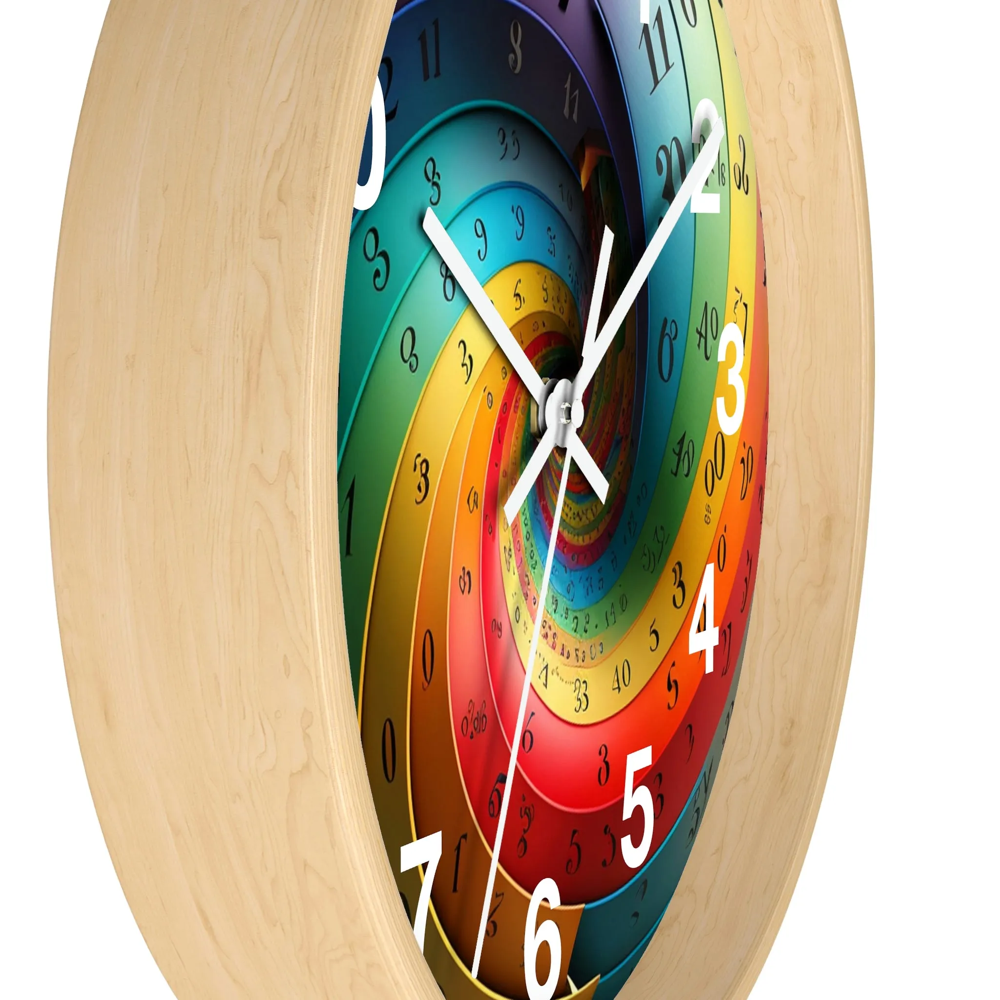 Timeless Impossible Spiral Wall Clock #1 w/ numbers