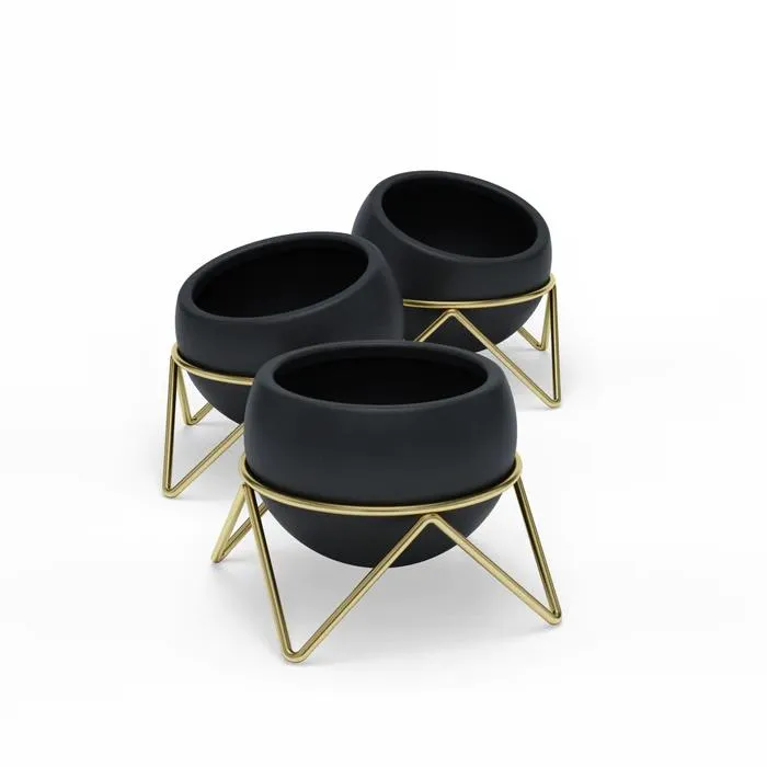 Umbra Potsy Planter Set of 3, Black (Ó)