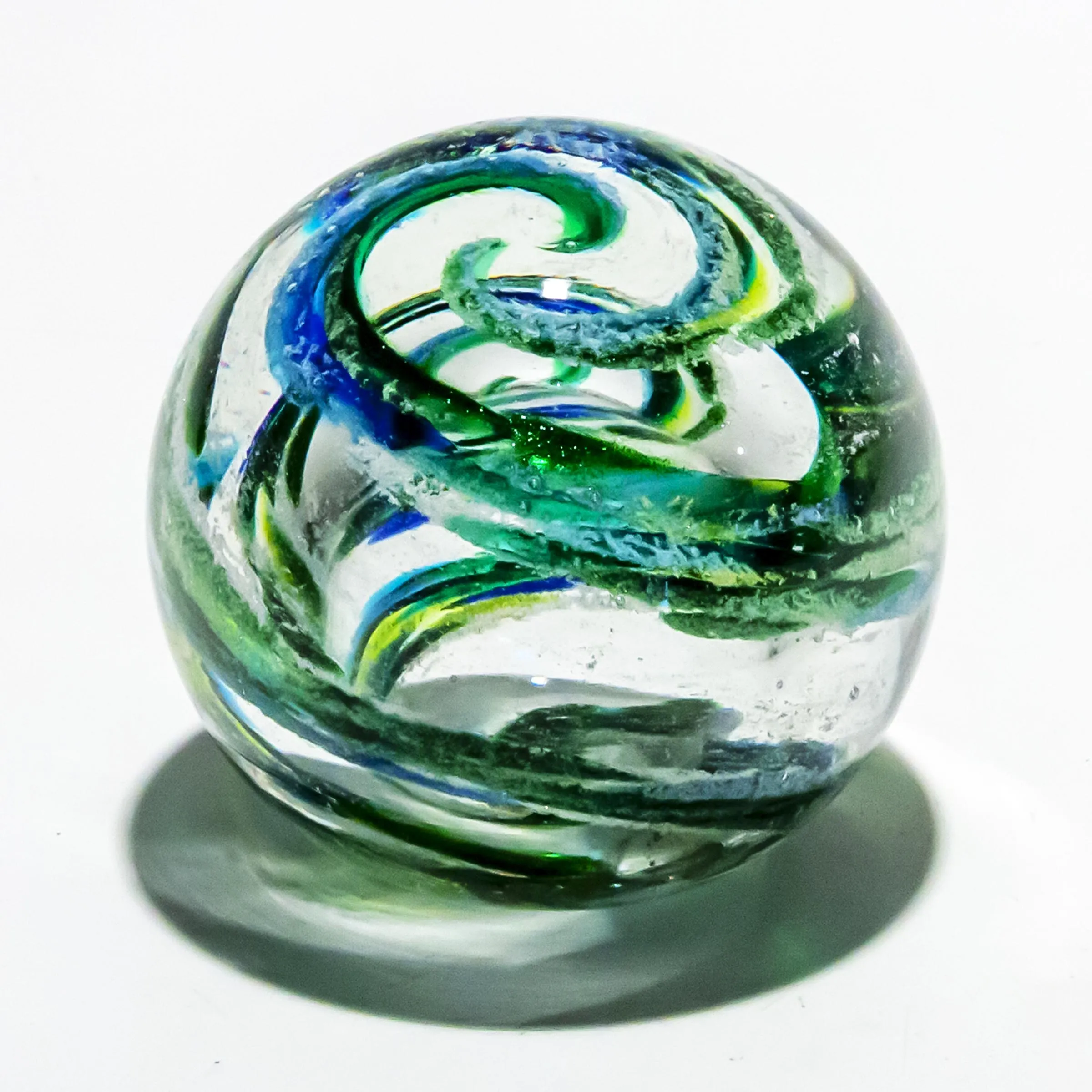 Vibrant Memorial Helix Orb with Cremains