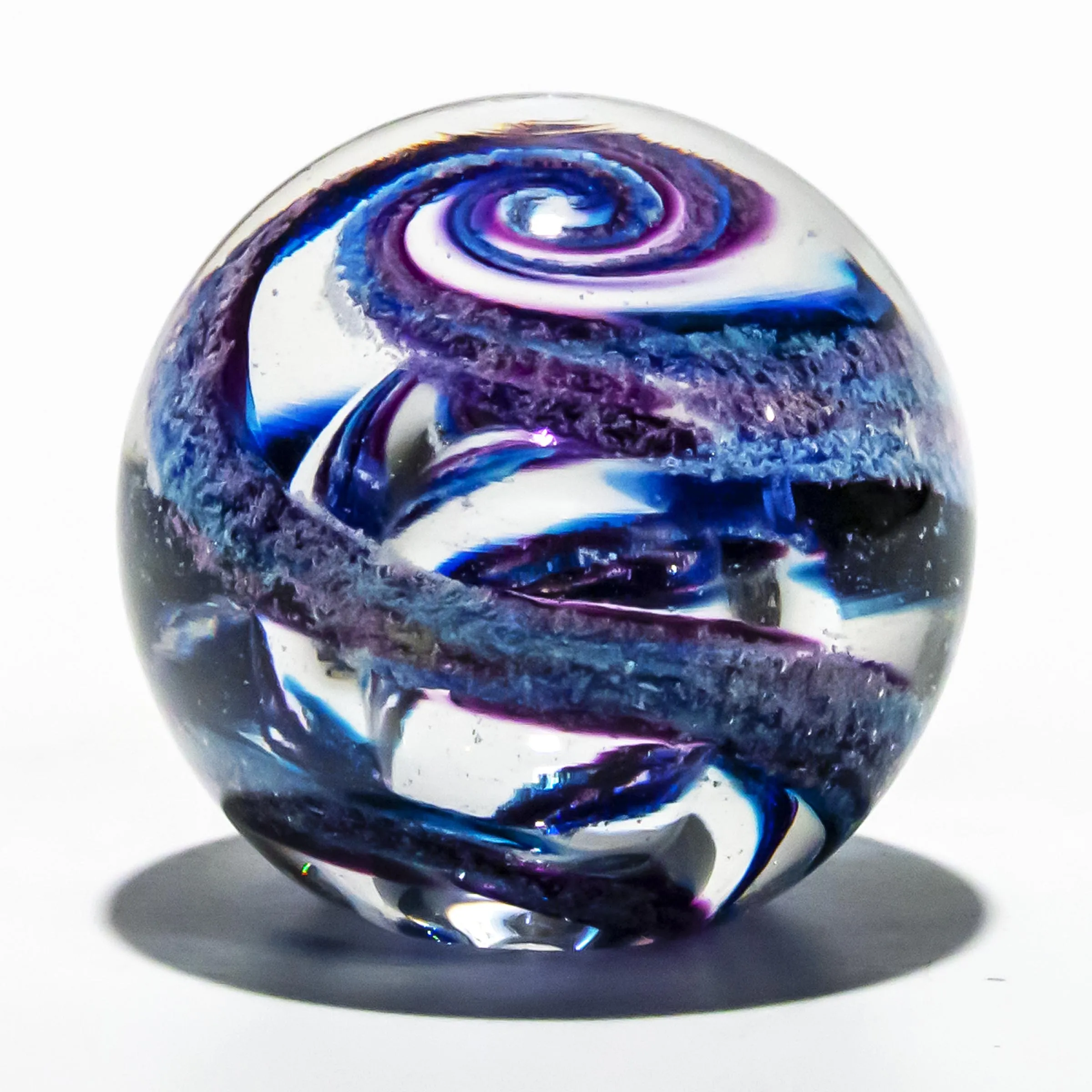 Vibrant Memorial Helix Orb with Cremains