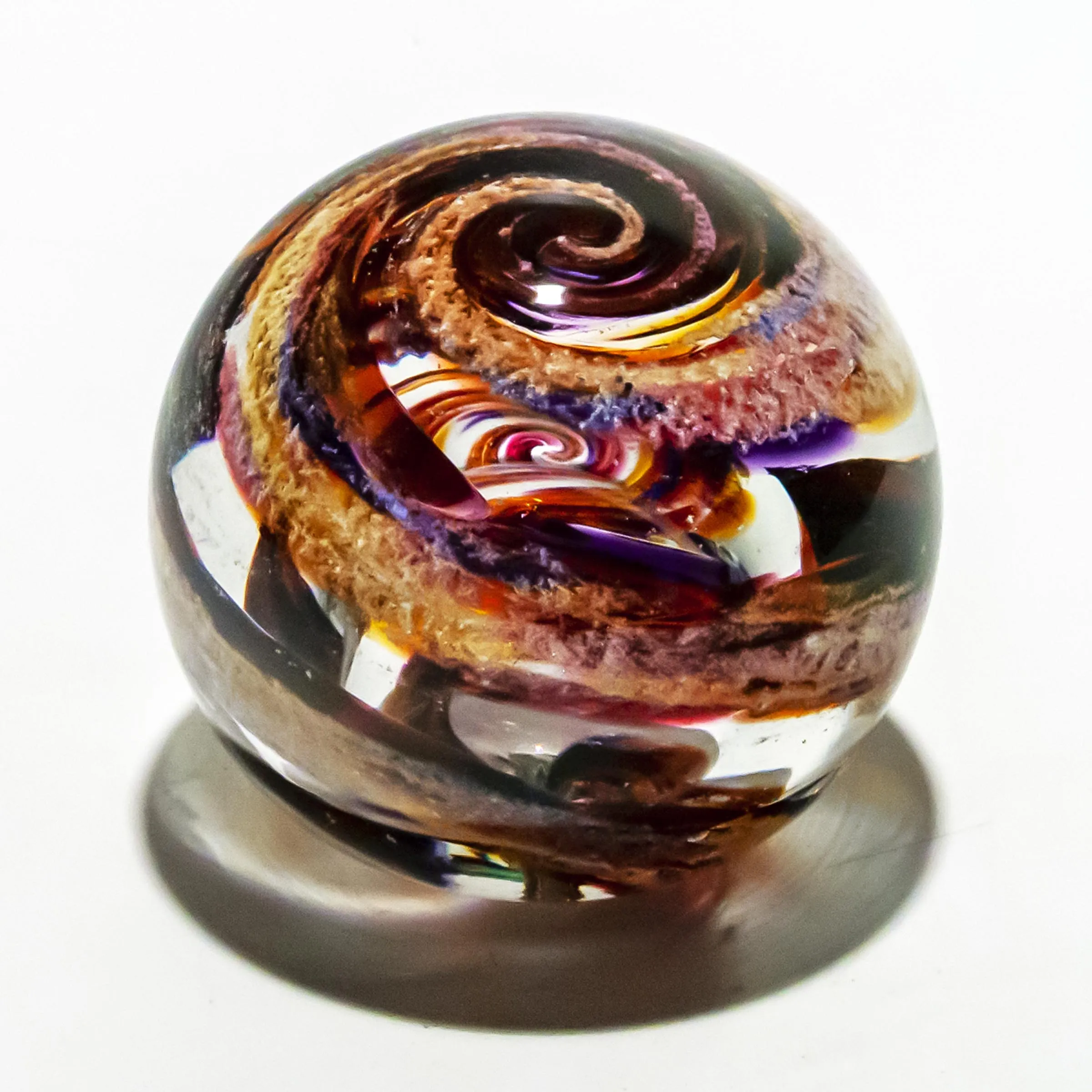 Vibrant Memorial Helix Orb with Cremains