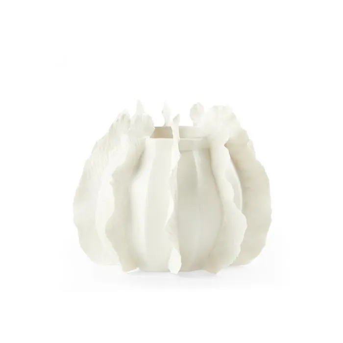 Villa & House Spring Flower Low Vase, Blanc De Chine