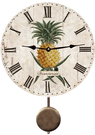 Vintage Pineapple Clock- Handcrafted French Welcome Clock