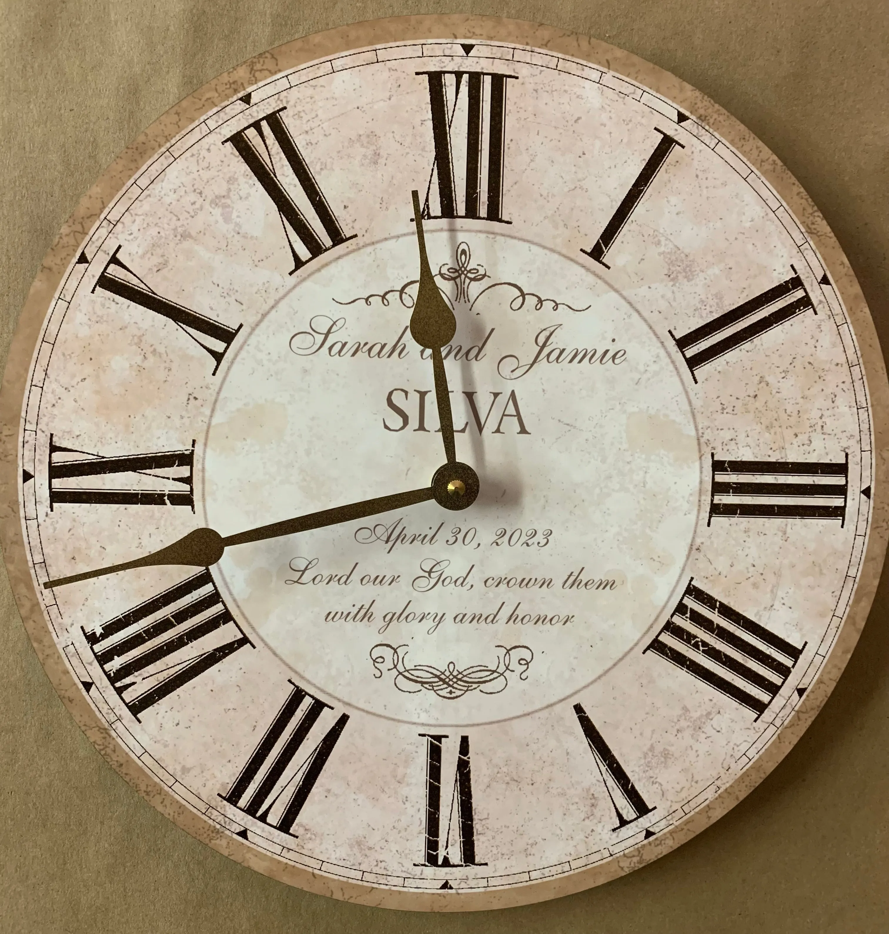 Wedding Clock- Personalized Anniversary Clock