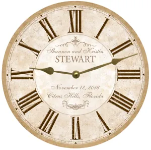 Wedding Clock- Personalized Anniversary Clock