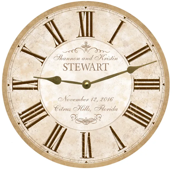 Wedding Clock- Personalized Anniversary Clock