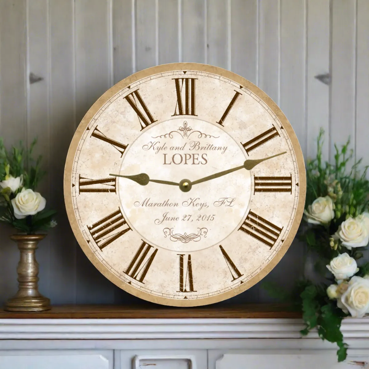 Wedding Clock- Personalized Anniversary Clock