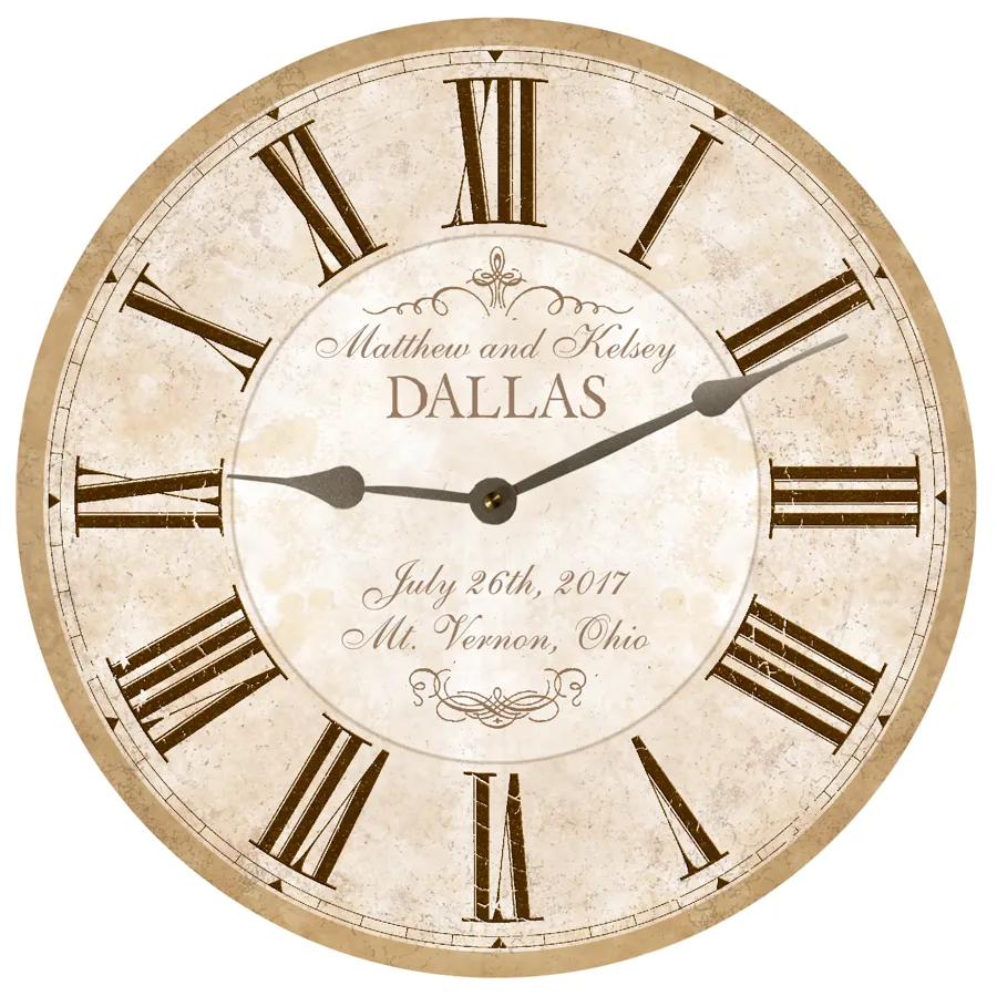 Wedding Clock- Personalized Anniversary Clock