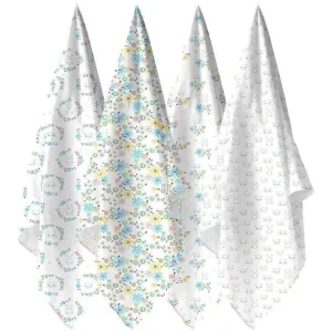 Weegoamigo Muslin Swaddle Wraps - Bunny Floral (4pk)