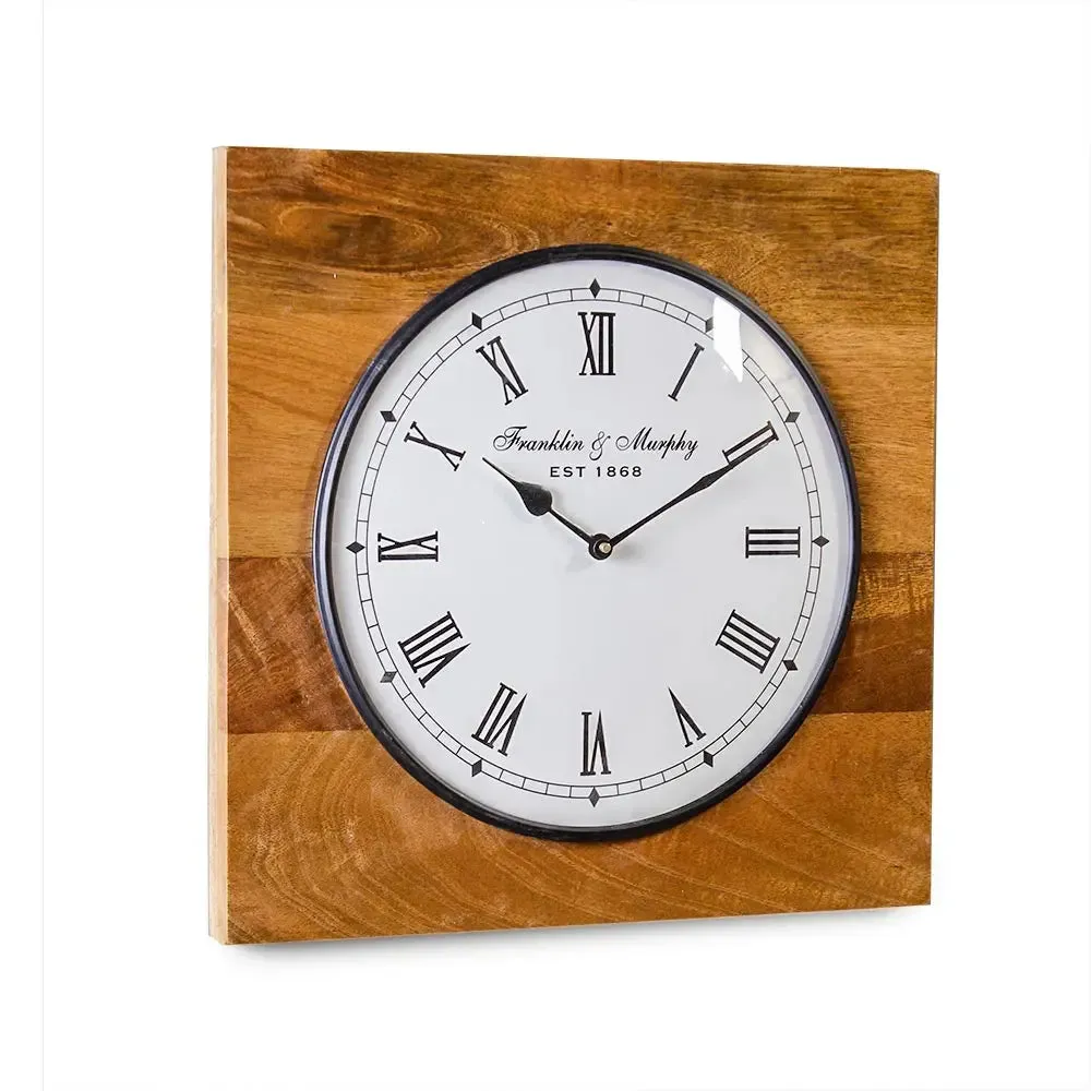 Winwood Vintage 15" Square Wall Clock