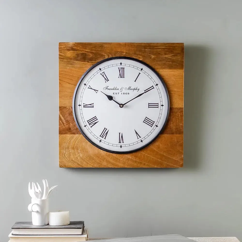 Winwood Vintage 15" Square Wall Clock