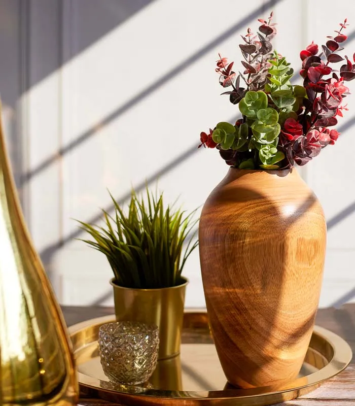 Wood Coffee Vase