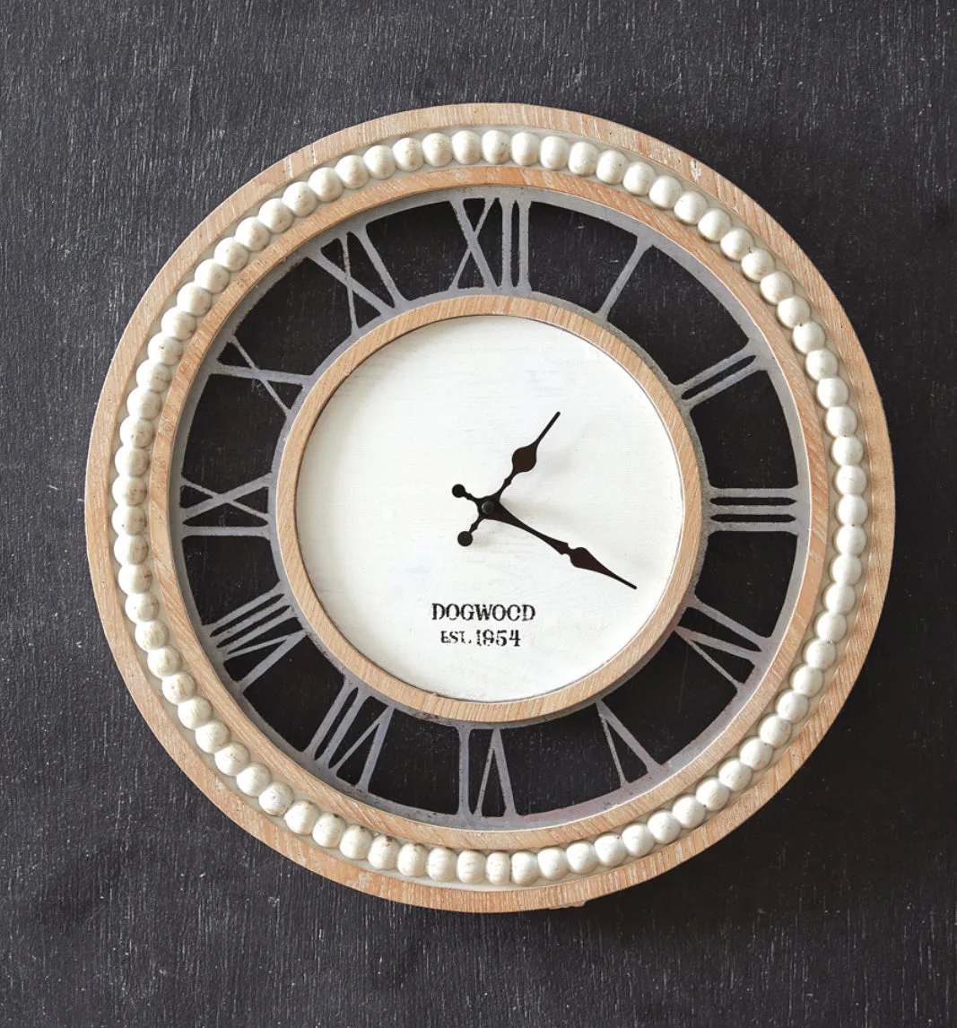 Wood Farmhouse Style Clock