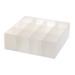 Ybmhome Foldable Organizer Cube Bin Frosty white 12 Section Clear